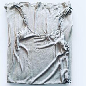 Soft Surroundings Light Blue Gray V-Neck Camisole Dress Nightgown Small NWOT